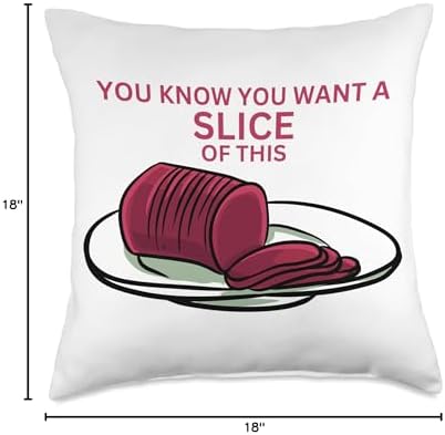 Canned Cranberry Sauce Thanksgiving Dinner Canned Sauce Funny Thanksgiving Cranberries Throw Pillow, 18x18, Multicolor - Image 4