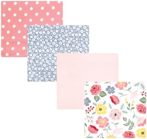 Hudson Baby Unisex Baby Cotton Poly Flannel Receiving Blankets, Modern Botanical, One Size by HudsonBaby