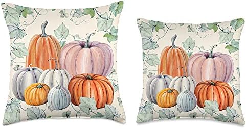 Pumpkins Fall Autumn Halloween Thanksgiving Pumpkin Cream Throw Pillow - Image 3