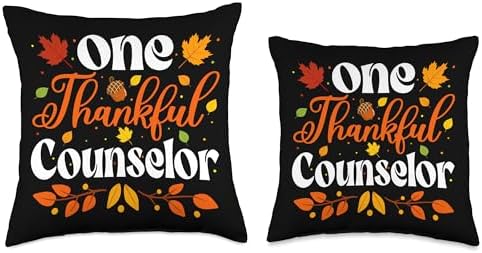 Autumn One Thankful Counselor Thanksgiving Counselor Fall Throw Pillow - Image 3