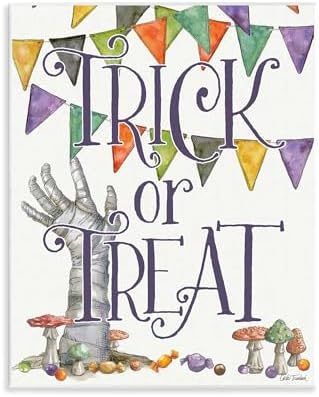 Spellbound Trick or Treat, 11 x 14 Inch Mounted Print on Wall Plaque