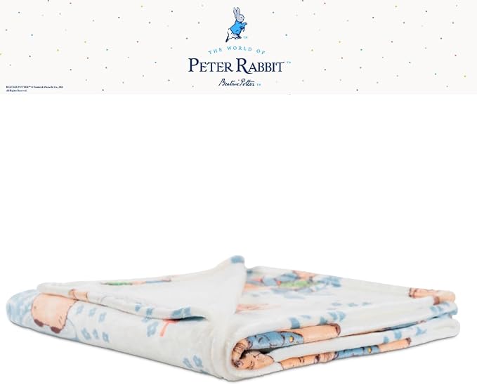 Franco Peter Rabbit Book Spring Kids Bedding Super Soft Cozy Throw, 46 in x 60 in, (Officially Licensed Product)