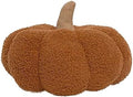 Pearhead Sherpa Pumpkin Pillow Decor, Modern Fall Home, 9", Rust Orange by Pearhead