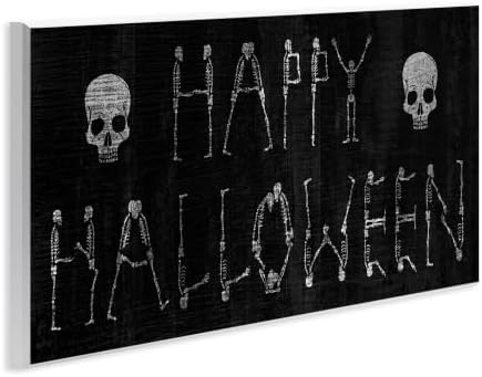 Halloween Skeleton Letters, 7 x 17 Inch Mounted Print on Wall Plaque