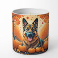 Caroline's Treasures DAC1048CDL German Shepherd Fall Decorative Soy Candle Nature Soy Wax Essential Oil Home Decor Ideal for Bedroom Kitchen Bath Office Gift, 10 oz by CarolinesTreasures