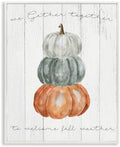 Pumpkins Gather Together Fall, 16 x 20 Inch Framed Giclée Print by StupellIndustries