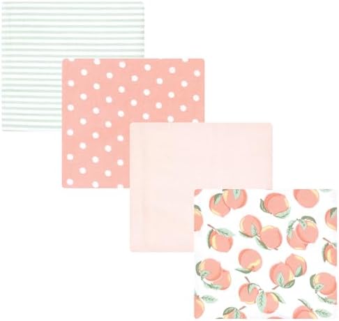 Hudson Baby Unisex Baby Cotton Flannel Receiving Blankets, Sweet Peach, One Size by HudsonBaby