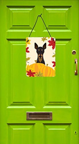 Caroline's Treasures BB2046DS1216 Min Pin Thanksgiving Wall or Door Hanging Prints Aluminum Metal Sign Kitchen Wall Bar Bathroom Plaque Home Decor Front Door Plaque, 12x16, Multicolor - Image 2