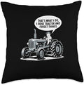 I Drive Tractor Thanksgiving Farmer Throw Pillow by Unknown