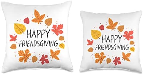 Happy Friendsgiving | Funny Thanksgiving Throw Pillow - Image 3