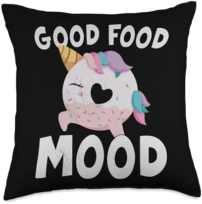 FUNNY THANKSGIVING DESIGNS Donut Costume Graphic Throw Pillow, 18x18, Multicolor by Unknown