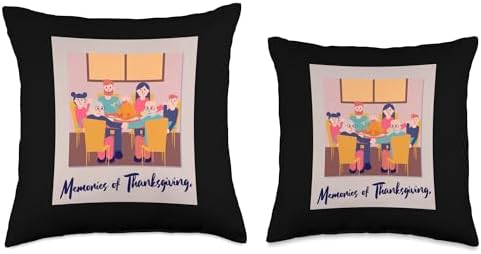 Family Matching Thanksgiving Day Recipes of Love Group Throw Pillow - Image 3