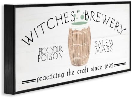 Witches Brewery Vintage Salem Sign, 13 x 30 Inch Framed Giclée Print