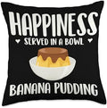 Thanksgiving - Banana Pudding Puding Lover Designs Dessert Banana Cream Pudding Lover Throw Pillow, 18x18, Multicolor by Unknown