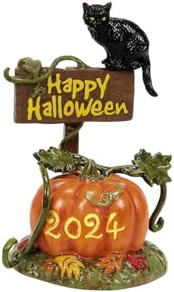 Department 56 Village Collection Accessories Halloween Feline Noir 2024 Dated Limited Edition Figurine, 3.74 Inch, Multicolor