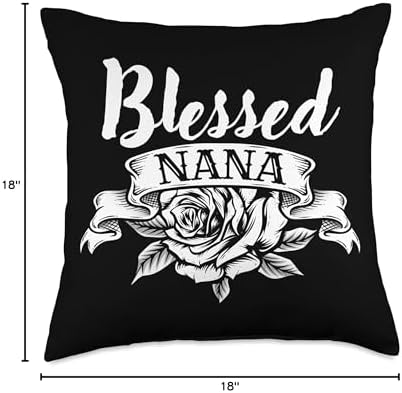 Rose Thanksgiving Mothers Day Jesus Devotee Blessed Nana Throw Pillow - Image 4