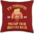 Victory I'M THANKFUL Trump Won Make Thanksgiving Great Again Throw Pillow by Unknown