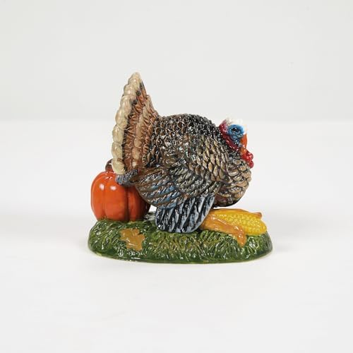Department 56 Village Collection Accessories Thanksgiving Harvest Tom Turkey Figurine, 2.1 Inch, Multicolor