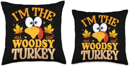 Thanksgiving Turkey I'm The Woodsy Matching Throw Pillow - Image 3