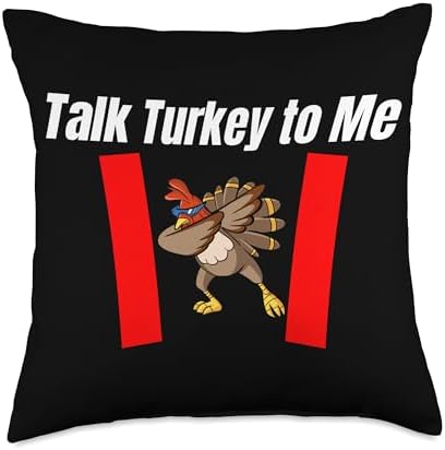 Thanksgiving Talk Turkey to Me Throw Pillow by Unknown