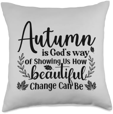 Autumn Fall God Jesus Thanksgiving Halloween Throw Pillow by Unknown