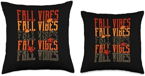 Autumn Foliage Pumpkin Decor Fall Leaves Shirt Fall Vibes Groovy Thankful Retro Hello Autumn Thanksgiving Throw Pillow, 16x16, Multicolor - Image 3