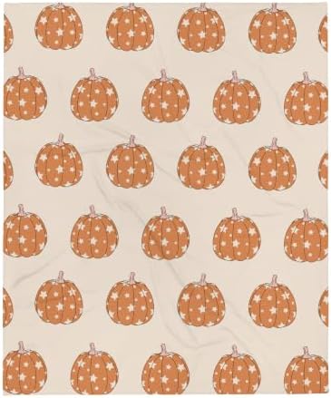 Retro Pumpkin Thanksgiving Fall Theme Graphic Throw Blanket by Unknown