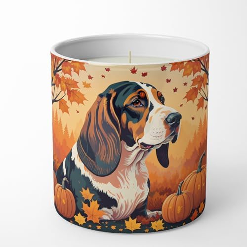 Caroline's Treasures DAC1013CDL Basset Hound Fall Decorative Soy Candle Nature Soy Wax Essential Oil Home Decor Ideal for Bedroom Kitchen Bath Office Gift, 10 oz - Image 4