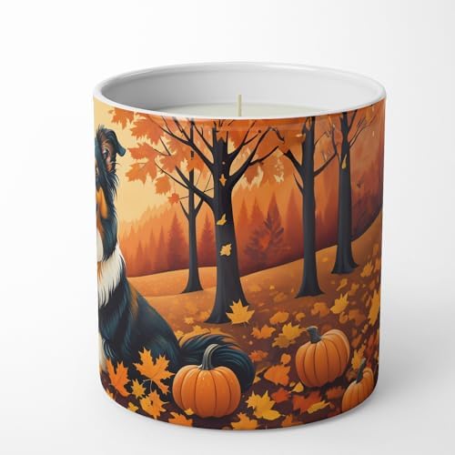 Caroline's Treasures DAC1039CDL Collie Fall Decorative Soy Candle Nature Soy Wax Essential Oil Home Decor Ideal for Bedroom Kitchen Bath Office Gift, 10 oz - Image 5