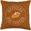 Official Pie Taster Funny Thanksgiving Foodie Graphic Throw Pillow by Unknown