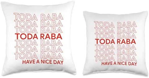 Toda Raba Hebrew Thank You Bag Meme Thanksgiving HINENI Throw Pillow - Image 3