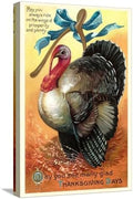 AllPosters Art.com Stretched Canvas Print Turkey and Wishbone, 12" x 18" by AllPosters