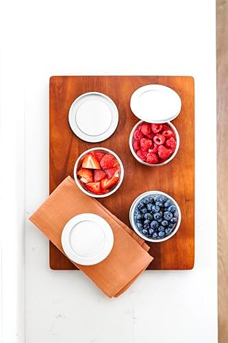 8-Piece Glass Food Storage Containers Set (4 Containers + 4 BPA-Free Lids) | 1-Cup, Leakproof | Microwave, Freezer, Oven & Dishwasher Safe | Ideal for Meal Prep & Pantry Organization, White