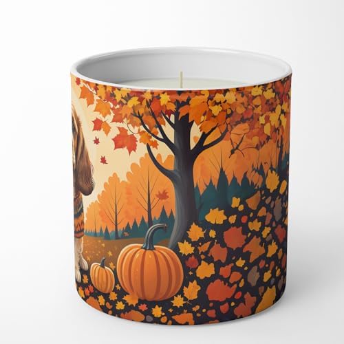 Caroline's Treasures DAC1038CDL Cocker Spaniel Fall Decorative Soy Candle Nature Soy Wax Essential Oil Home Decor Ideal for Bedroom Kitchen Bath Office Gift, 10 oz - Image 5