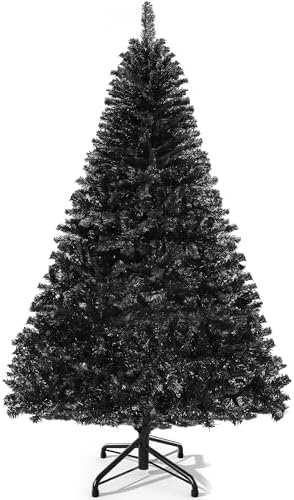 YITAHOME 6ft Black Artificial Christmas Tree Halloween Spruce - Image 7
