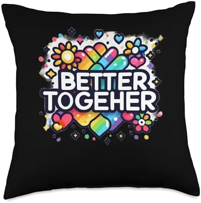 Better Together Dreamz Better Together Gift for Men, Women, Boys, Girls Throw Pillow, 18x18, Multicolor by Unknown