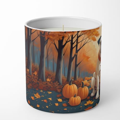 Caroline's Treasures DAC1025CDL White Boxer Fall Decorative Soy Candle Nature Soy Wax Essential Oil Home Decor Ideal for Bedroom Kitchen Bath Office Gift, 10 oz - Image 3