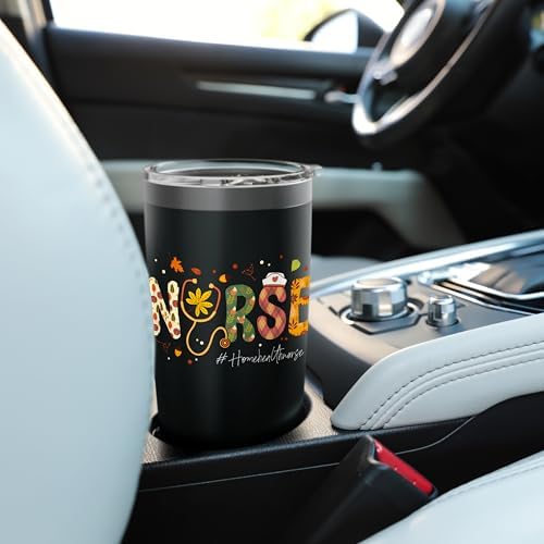 Thankful Thanksgiving Home Health Nurse Life Men Women Stainless Steel Insulated Tumbler - Image 6
