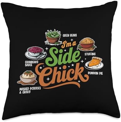 I'm A Side Chick, Grateful Thankful Blessed, Thanksgiving Throw Pillow by HadleyDesigns