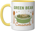 Green Bean Casserole Retro Thanksgiving Dinner Humor Ceramic Mug, Yellow/White by Unknown