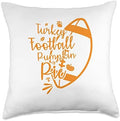 Thanksgiving Turkey Football Pumpkin Pie Throw Pillow by Unknown