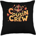 Family gatherings Cousin Crew Thanksgiving Throw Pillow by Unknown