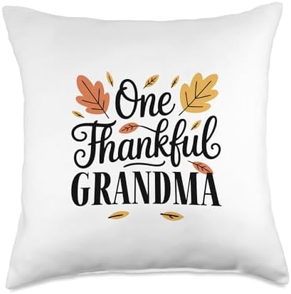One Thankful GRANDMA Thanksgiving Graphic Throw Pillow by Unknown