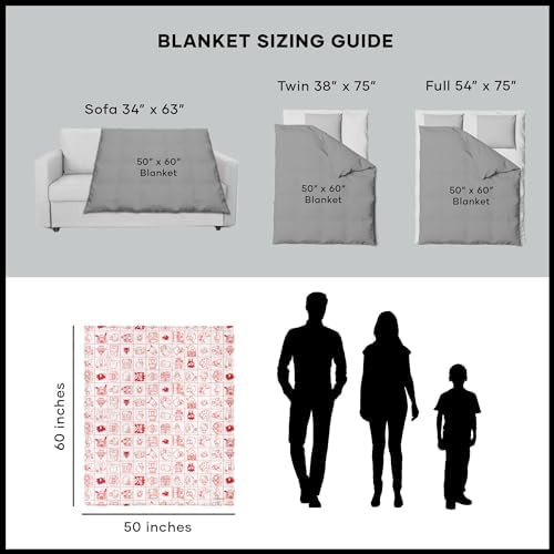 Northwest Hello Kitty Silk Touch Throw Blanket, 50" x 60", Hello Friends