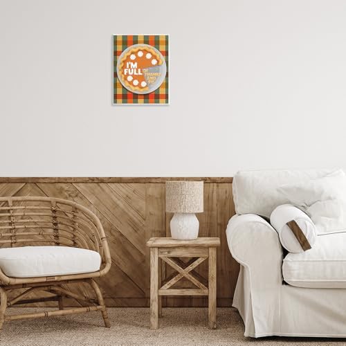 Full of Thanks and Pie Plaid, 11 x 14 Inch Mounted Print on Wall Plaque - Image 3