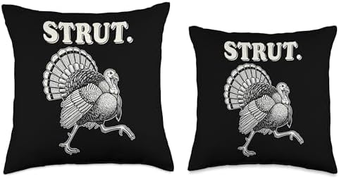 Strut Turkey Humor Design Thanksgiving Throw Pillow - Image 3