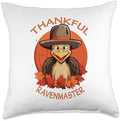RAVENMASTER Gifts Ravenmaster Funny Thanksgiving Turkey & Fall Throw Pillow, 18x18, Multicolor by Unknown