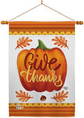 Thanksgiving Decorations Tapestry Wood Dowel Set Rod Home Banner Textile Poster Flag Stand Pole Room Wall Scroll Hanging Farmhouse Grandma Pumpkin Give Thanks Indoor Decor Fall Gifts Made In USA by Ornament+Collection