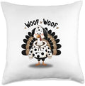 XsHouse Thanksgiving Turkey Disguised as Dalmatian to Dodge Dinner Throw Pillow, 18x18, Multicolor by Unknown