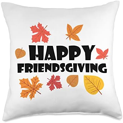Happy Friendsgiving | Funny Thanksgiving Throw Pillow by Unknown
